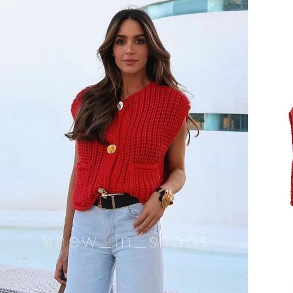 Zara Chunky Knit Vest